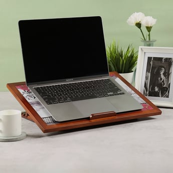 INDIA CIRCUS Royal Hues Foldable Laptop Table - Brown