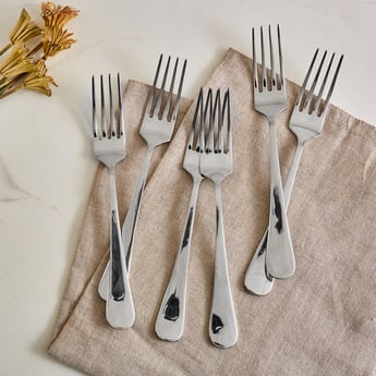 Glister Rosemary Set of 6 Stainless Steel Dinner Forks