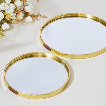 Suvarna Set of 2 Mirror Decorative Trays