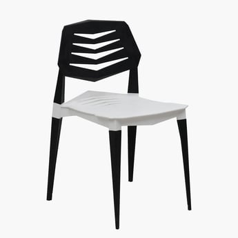 Helios Farah Polypropylene Outdoor Chair - Black and White