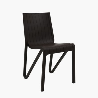 Helios Nelson Polypropylene Outdoor Chair - Brown