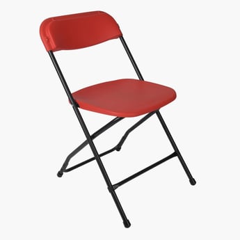 Helios Tessa Polypropylene Folding Chair - Red