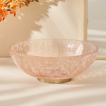 Brian Macia Glass Crackle Decorative Bowl