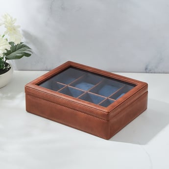 Orion Faux Leather 8-Compartment Watch Box