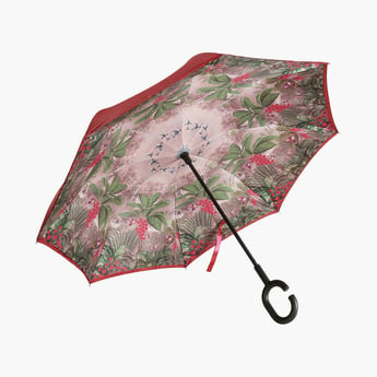 INDIA CIRCUS Tropical View Printed Reversible Umbrella