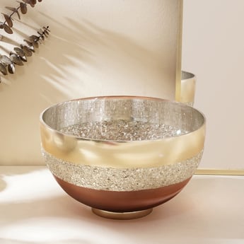 Mystique Glass Embellished Decorative Bowl