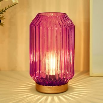 Glint Moksha Glass Ribbed Table Lamp