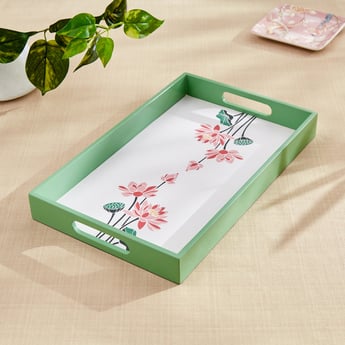 Corsica Kamal Wooden Printed Serving Tray - 40x25cm