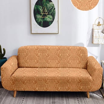 Helios Morgan Damask Printed 3-Seater Sofa Cover