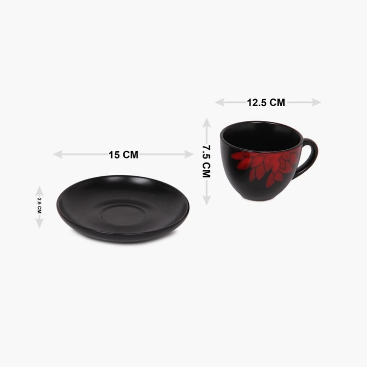 Cadenza Dahlia Stoneware Cup and Saucer - 235ml