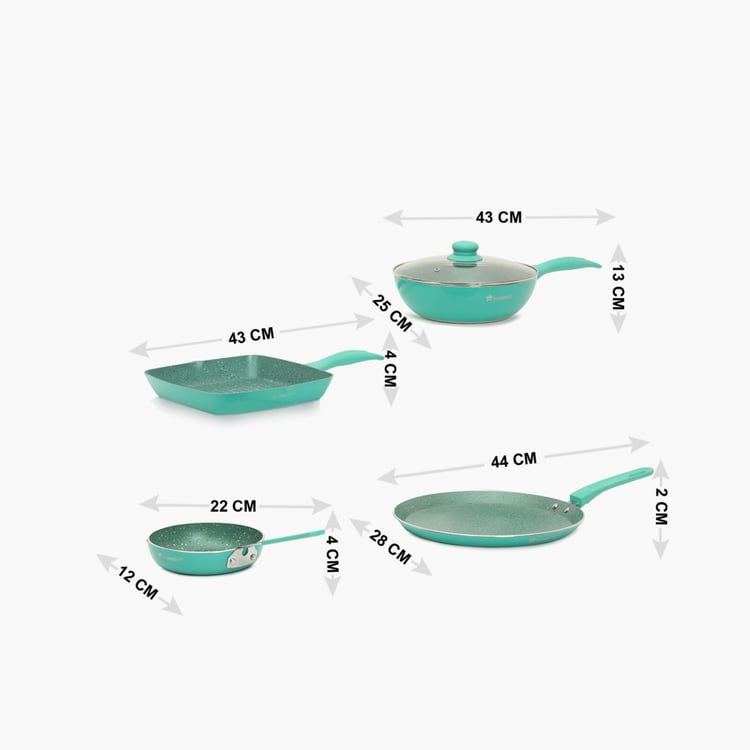 WONDERCHEF Celebration Cookware Set with Lid – Aqua