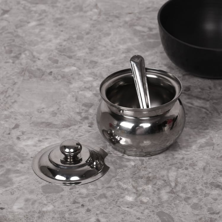 Glovia Stainless Steel Pot and Spoon - 7.5cm