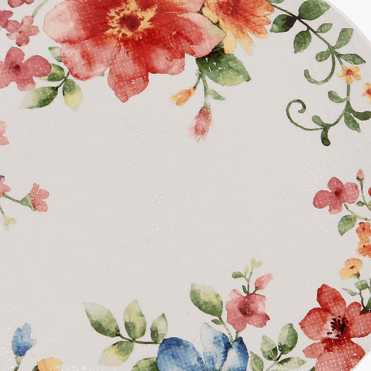 Alora Ceramic Floral Printed Dinner Plate - 27.5cm