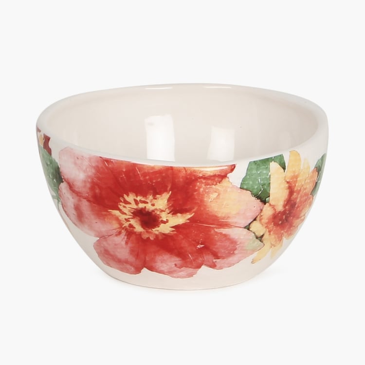 Alora Ceramic Printed Curry Bowl - 300ml