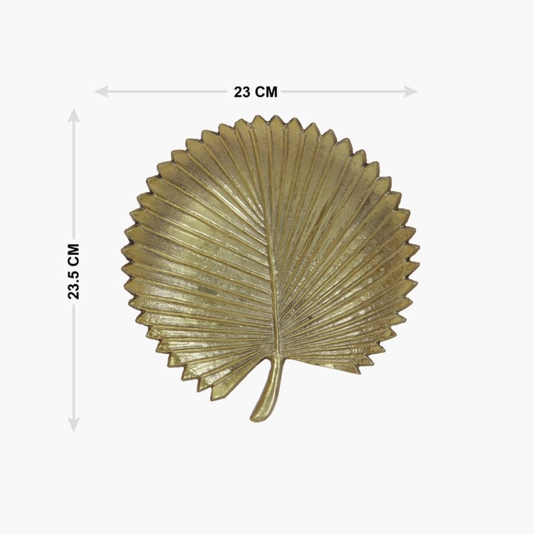Leon Metal Leaf Decorative Platter