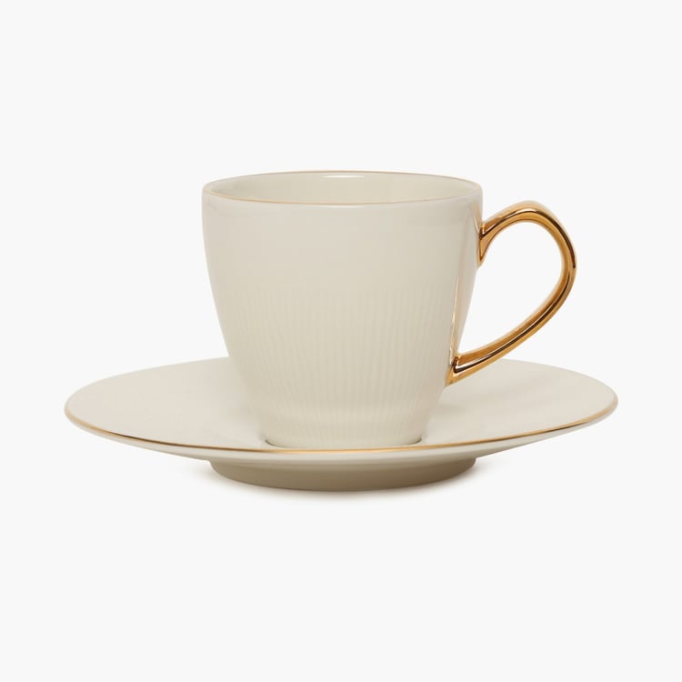 Marshmallow Ceramic Cup and Saucer - 200ml