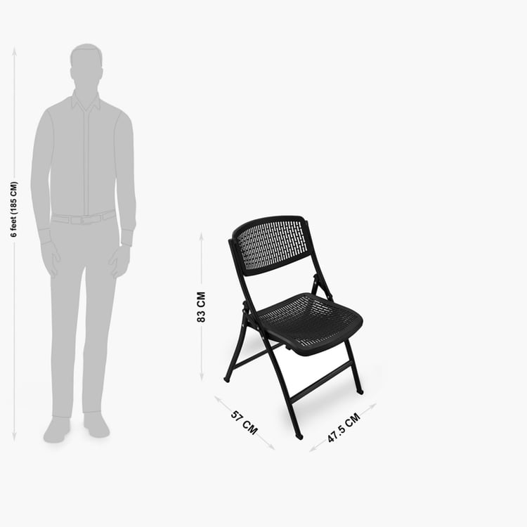 Mesh Folding Chair - Black