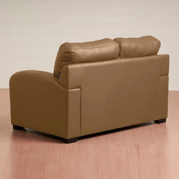 Vista Half Leather 2-Seater Sofa - Beige