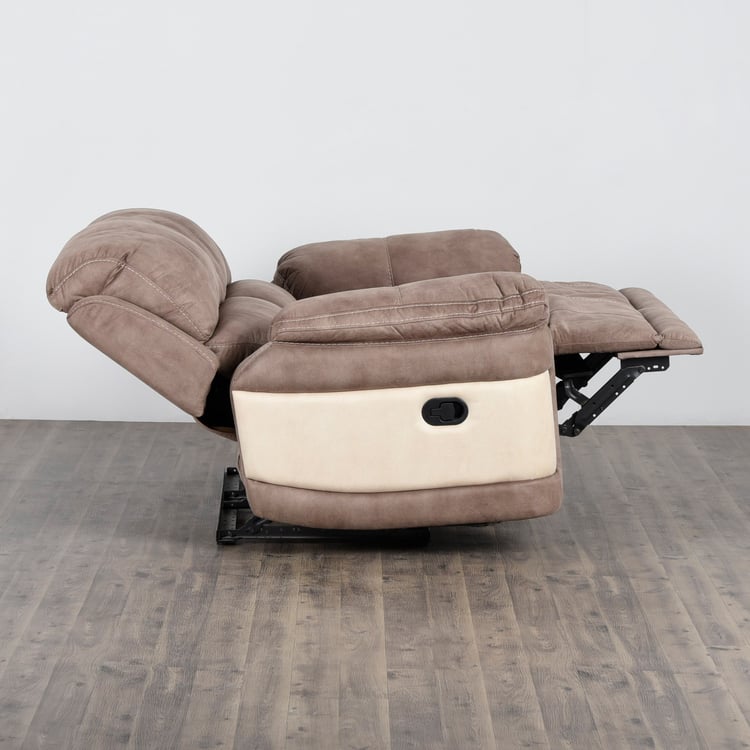 Dawson Fabric 2-Seater Recliner - Brown