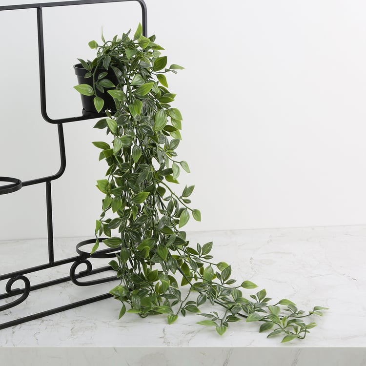 Gardenia Plastic Artificial Leaves in Hanging Pot