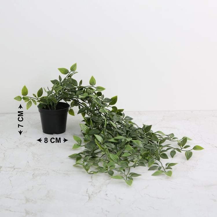 Gardenia Plastic Artificial Leaves in Hanging Pot