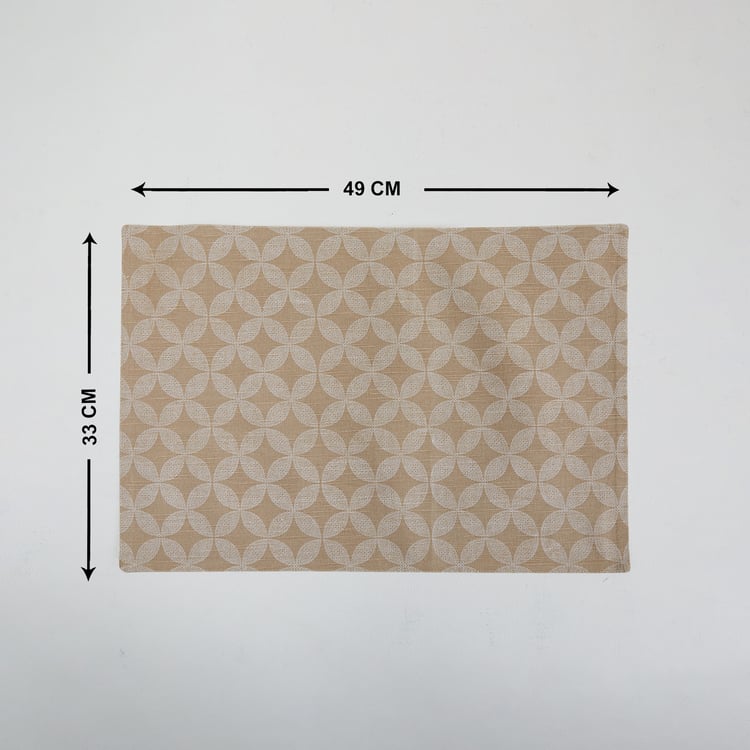 Marshmallow Carbon Cotton Printed Placemat