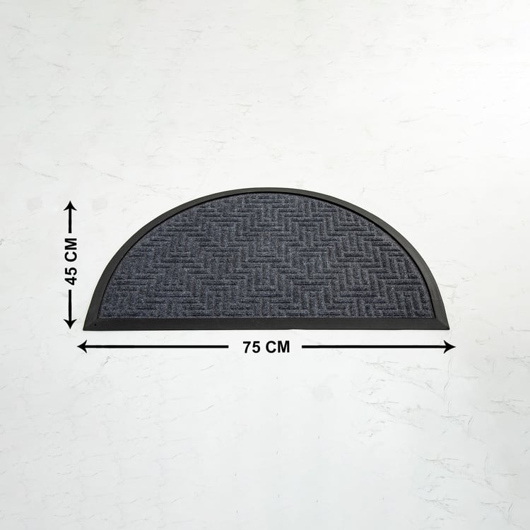 Cadence Astilbe Chevron Embossed Doormat - 45x75cm