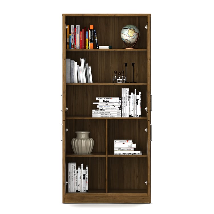 Quadro 4-Door Book Cabinet - Brown