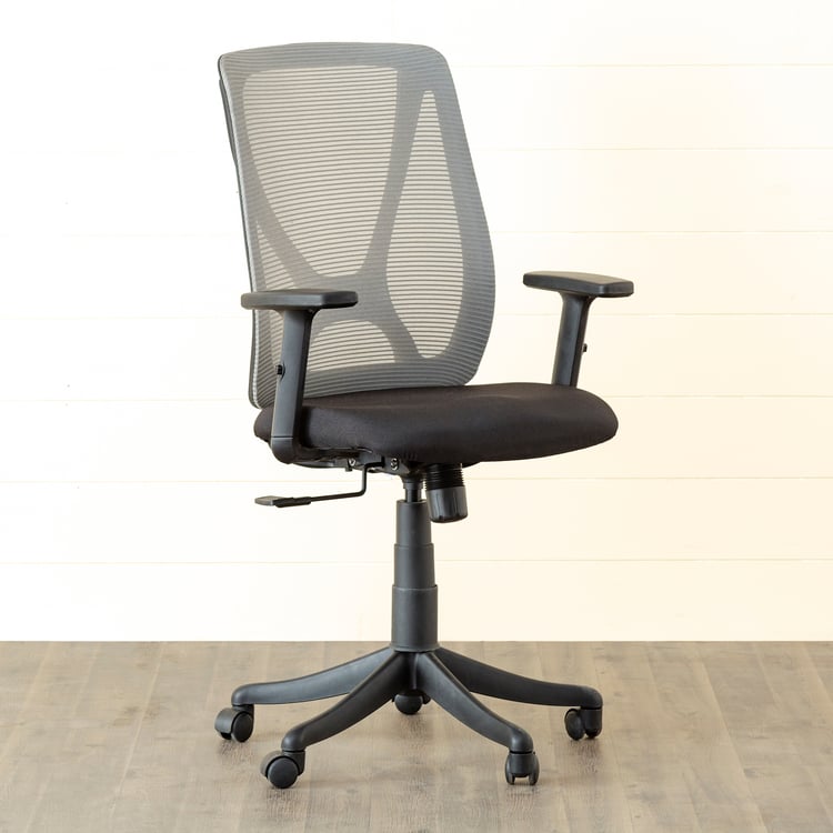 Quadro Aero Mesh Medium Back Office Chair - Grey