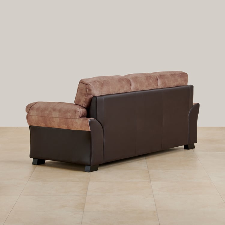 Aries Fabric 3+2 Seater Sofa Set - Brown