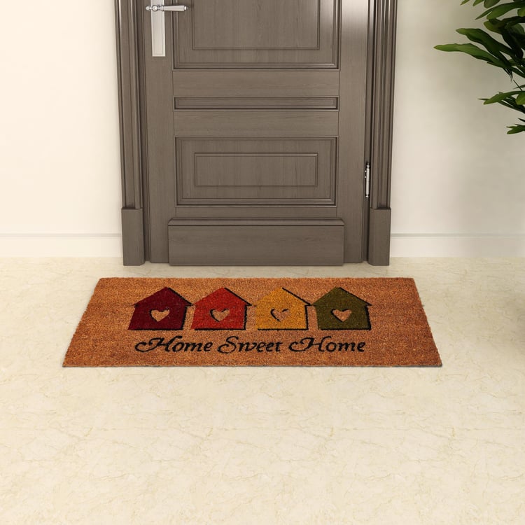 Corsica Onyx Coir Printed Doormat - 30x70cm