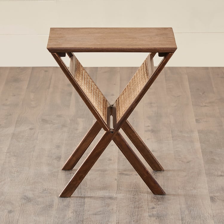 Cane Connection Mango Wood Magazine Table - Brown