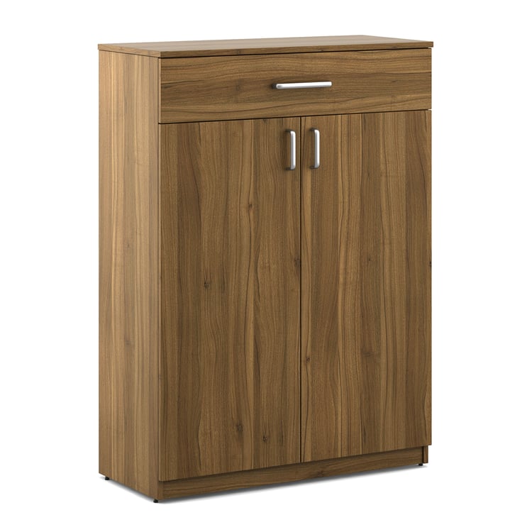 Quadro 12 Pairs Shoe Cabinet with Drawer - Brown