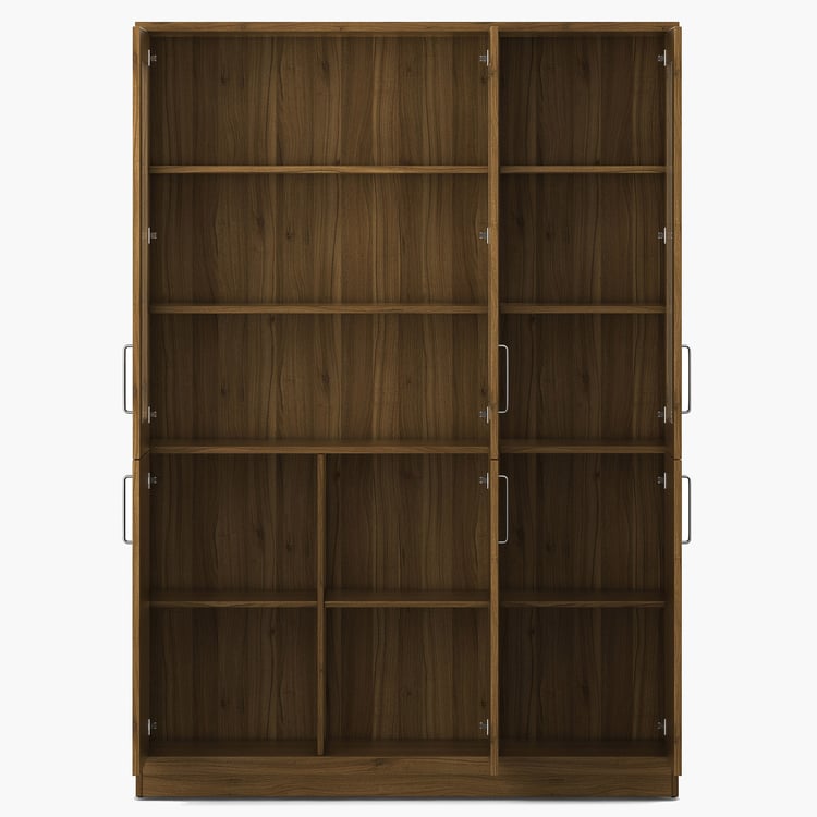 Quadro 3-Door Book Cabinet - Brown