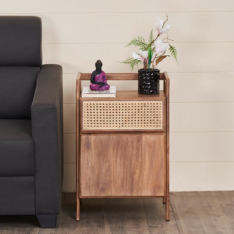 Cane Connection Mango Wood End Table - Brown