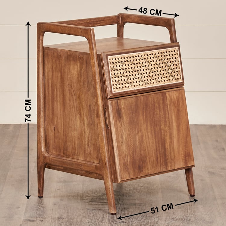 Cane Connection Mango Wood End Table - Brown