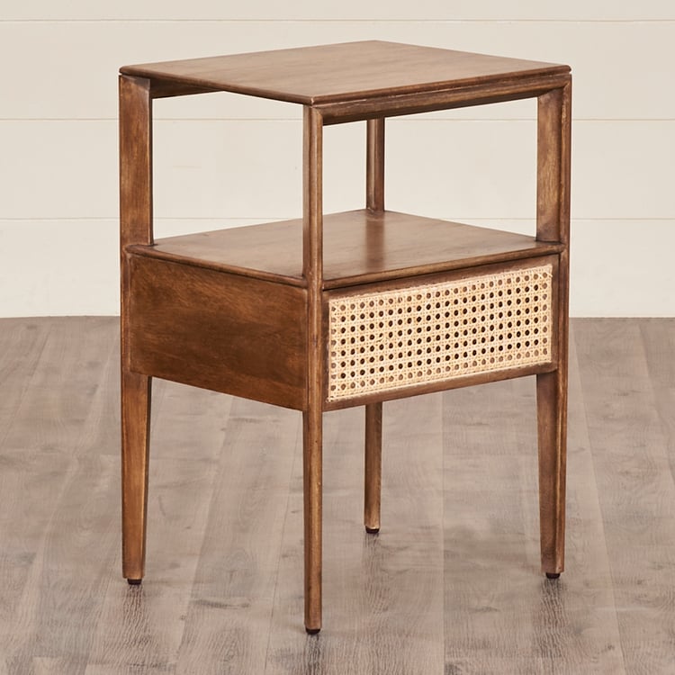 Cane Connection Mango Wood Accent Table - Brown