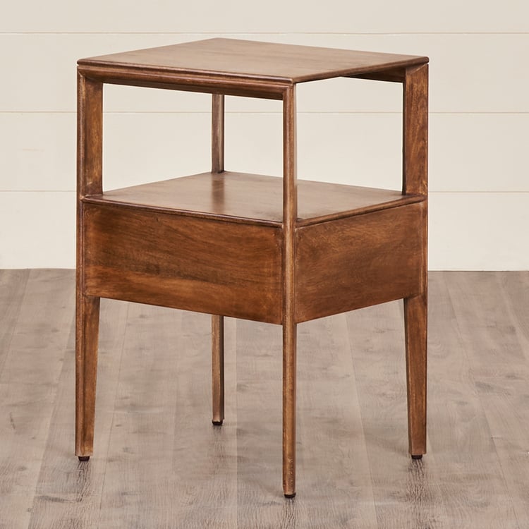 Cane Connection Mango Wood Accent Table - Brown