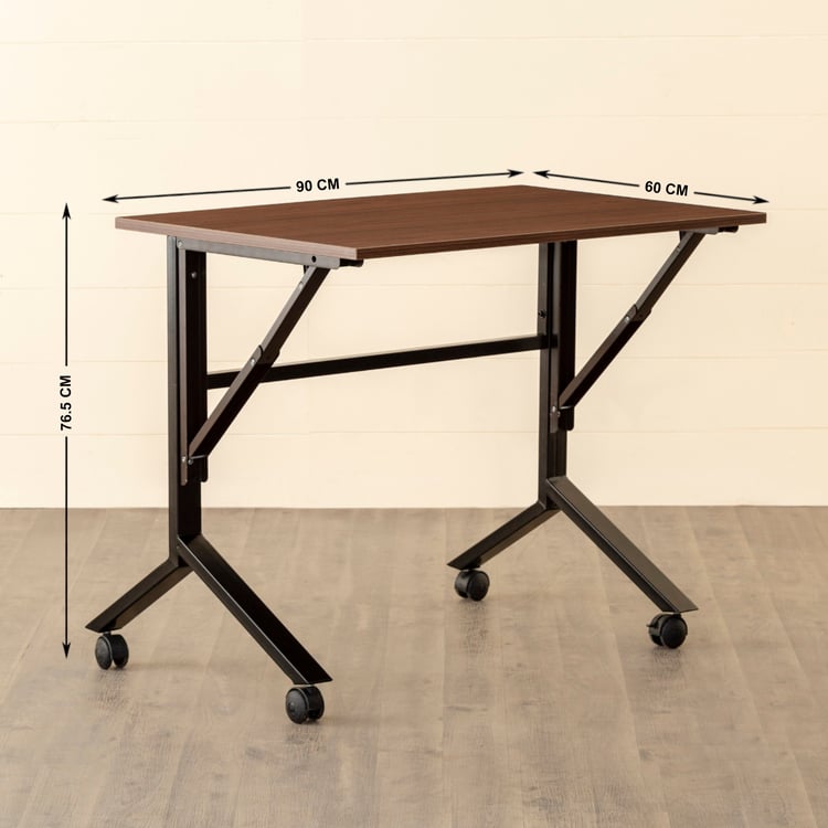 Helios Spacio Portable Folding Study Desk - Brown