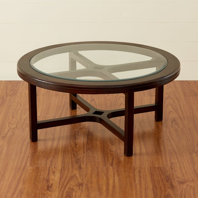 Malmo Nxt Glass Top Coffee Table with Stools - Brown