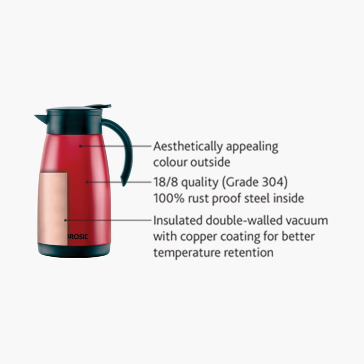 BOROSIL Solid Stainless Steel Teapot - 1000 ml