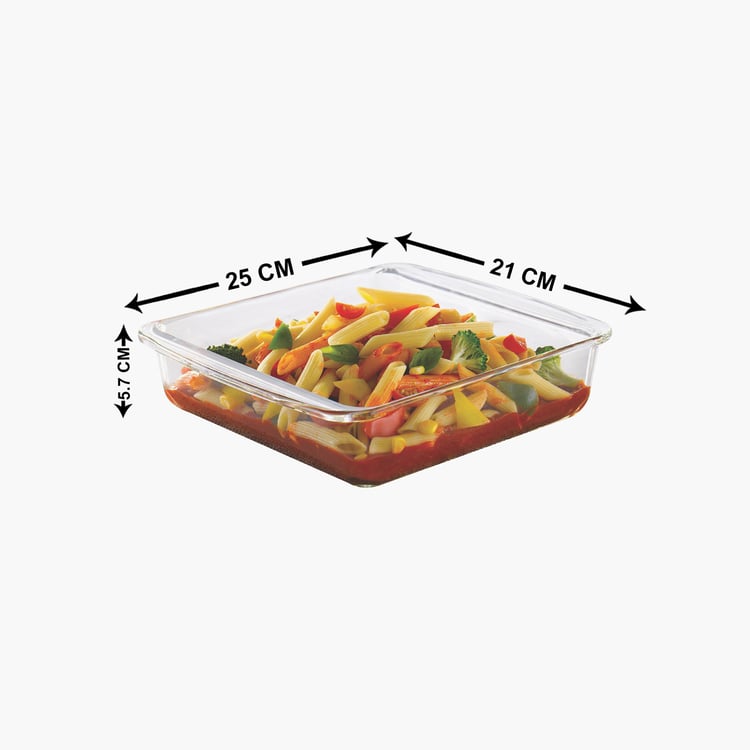 BOROSIL Square Dish With Handle - 1.6 L