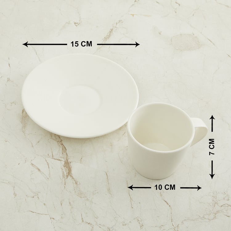 Marshmallow Porcelain Cup and Saucer - 180ml