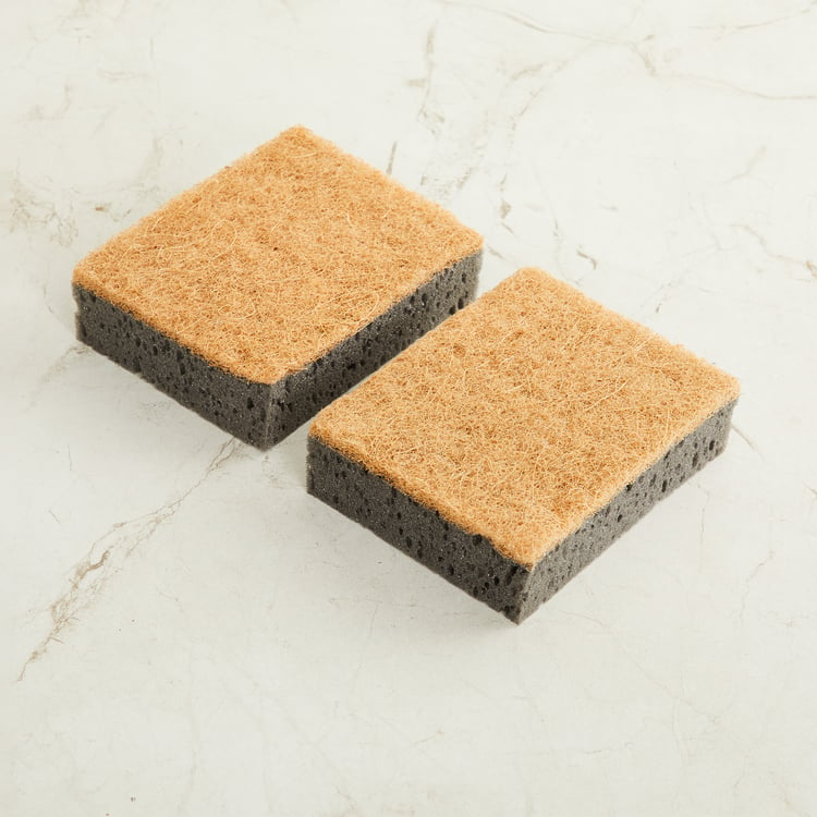 Indus Set of 2 Scouring Sponges - 11x8.5cm