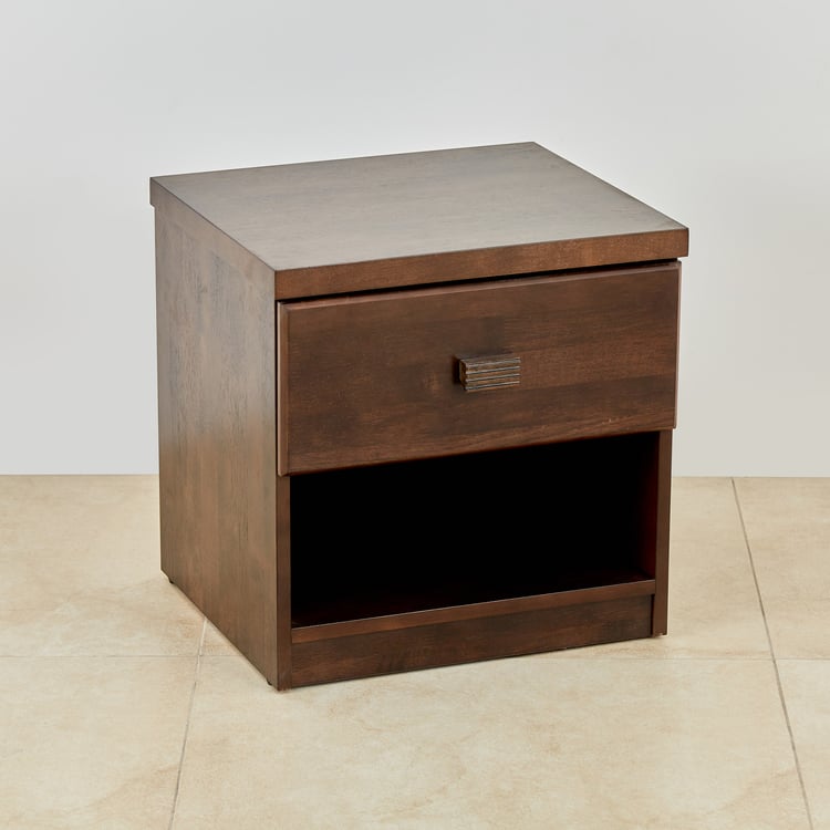 Takeshi Bed Side Table with Drawer - Brown