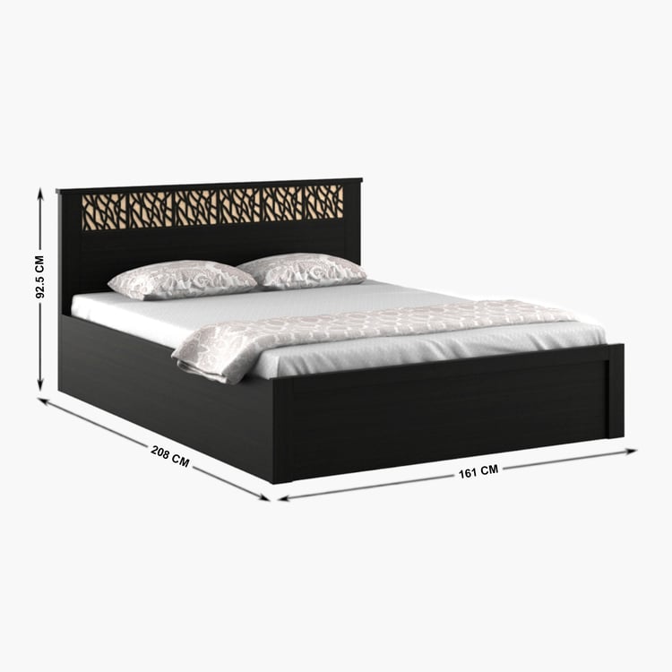Helios Rhine Ivry Queen Bed with Box Storage - Brown