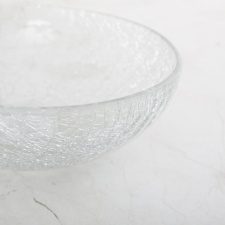 Garnet Glass Crackle Decorative Bowl