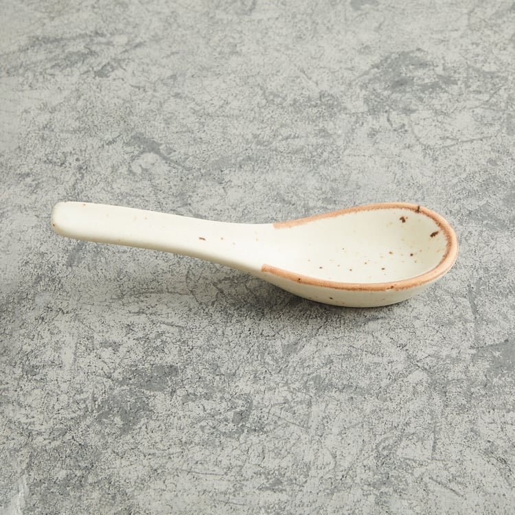 Marshmallow Stoneware Spoon