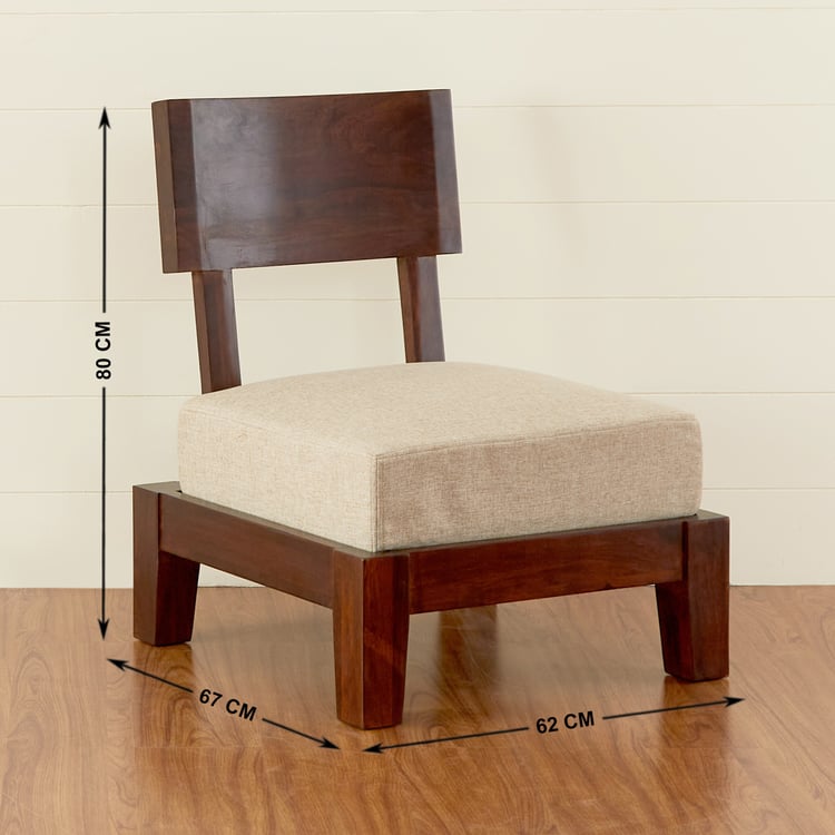 Aarya Sheesham Wood Tea Chair - Brown