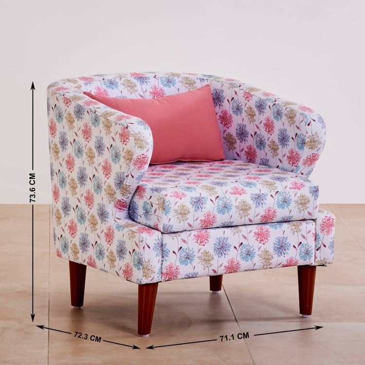 Erin Fabric Accent Chair - Pink